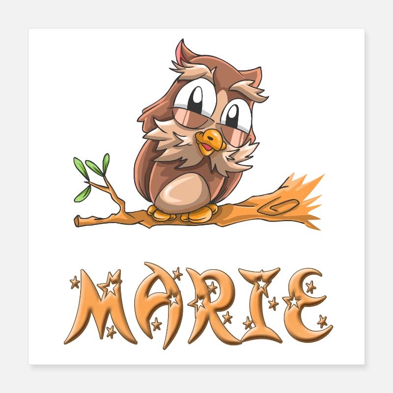 Eule Marie Poster 40x40 cm