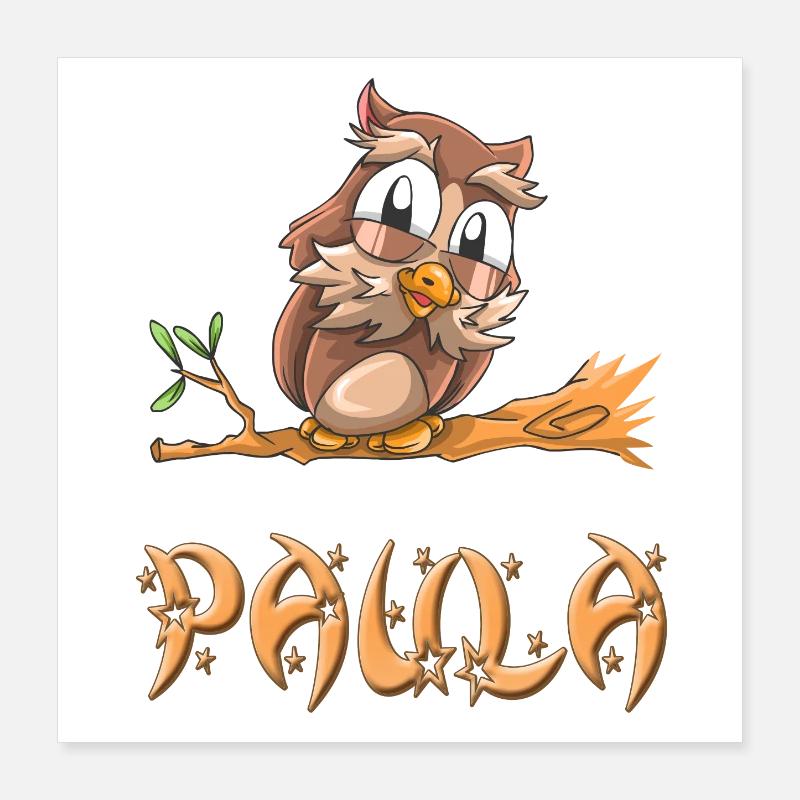 Eule Paula Poster 40x40 cm