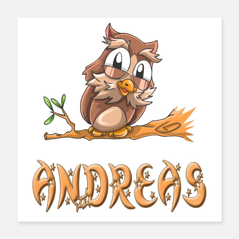 Owl Andreas Poster 16" x 16" (40x40 cm)