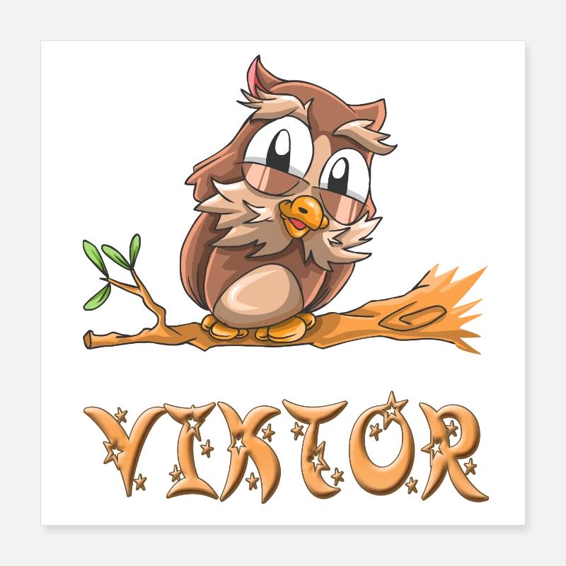 Hibou Viktor Poster 40 x 40 cm