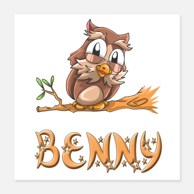 Eule Benny Poster 40x40 cm