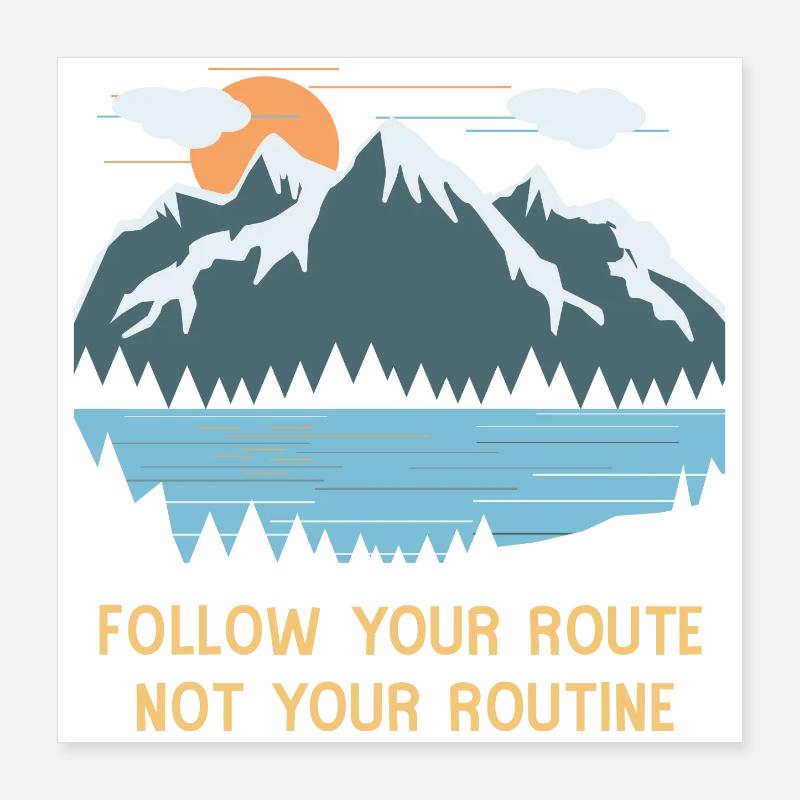 mountains Poster 16" x 16" (40x40 cm)