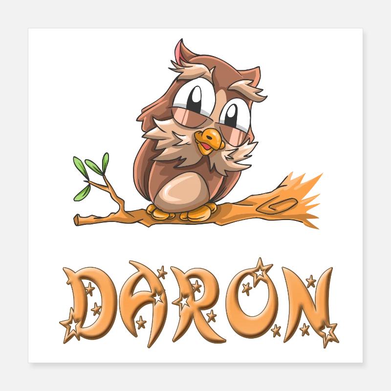 Hibou Daron Poster 40 x 40 cm