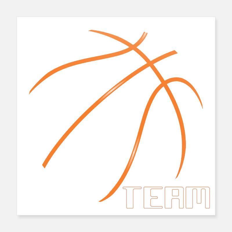 Basketball Poster 16" x 16" (40x40 cm)