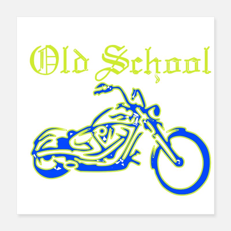 Motorrad, Roller, Moped Poster 40x40 cm