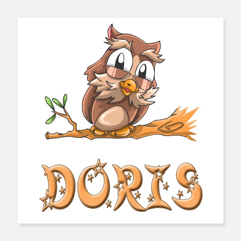 Hibou Doris Poster 40 x 40 cm