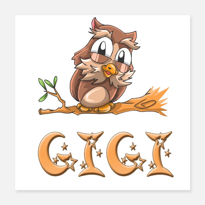 Owl Gigi Poster 16" x 16" (40x40 cm)