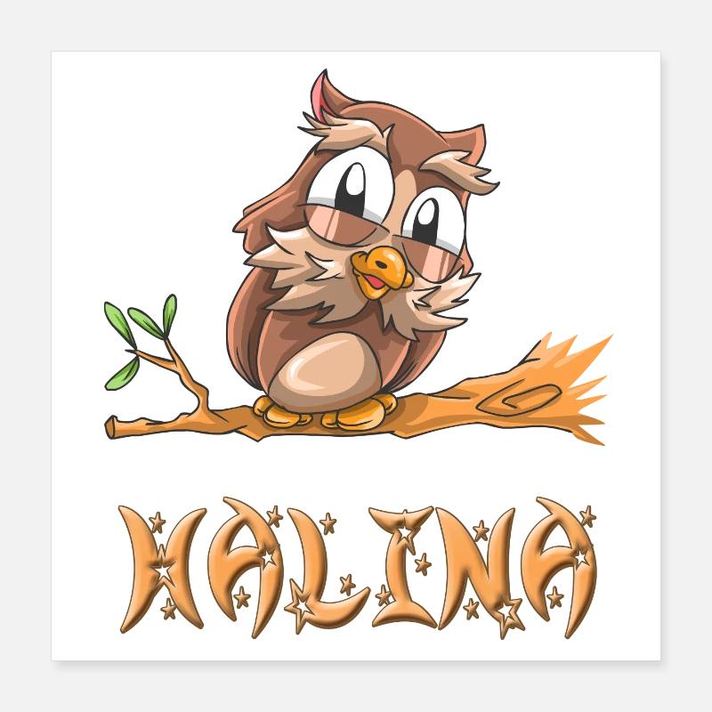 Eule Halina Poster 40x40 cm