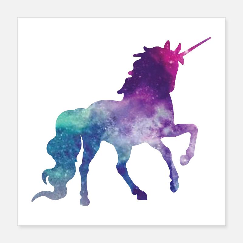 Einhorn Poster 40x40 cm