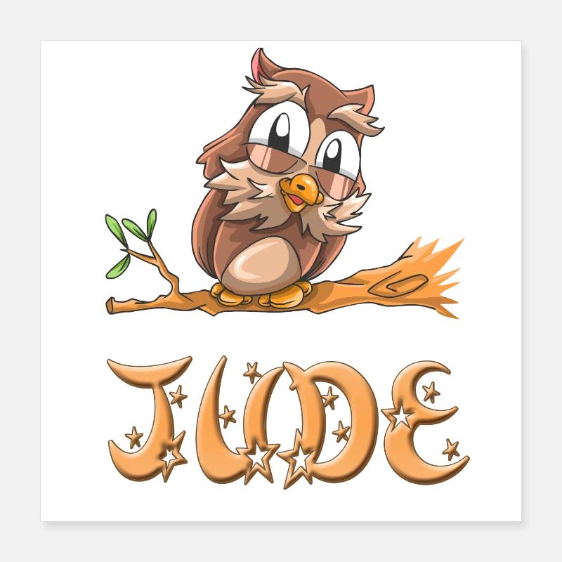 Eule Jude Poster 40x40 cm