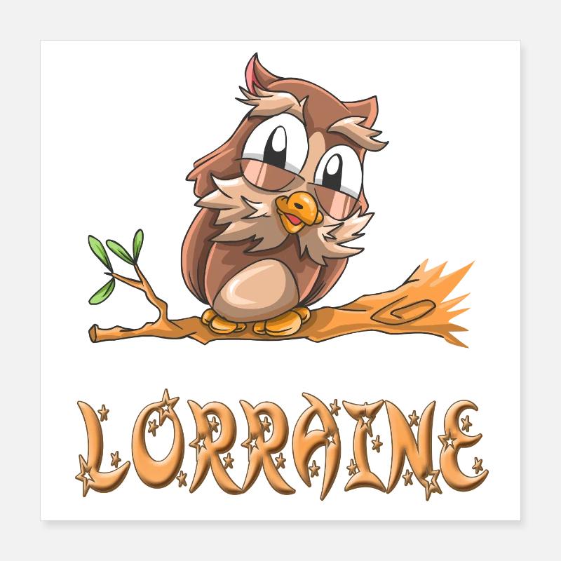 Chouette Lorraine Poster 40 x 40 cm