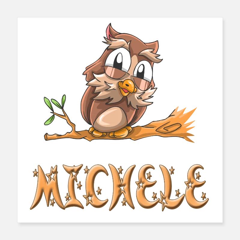 Eule Michele Poster 40x40 cm