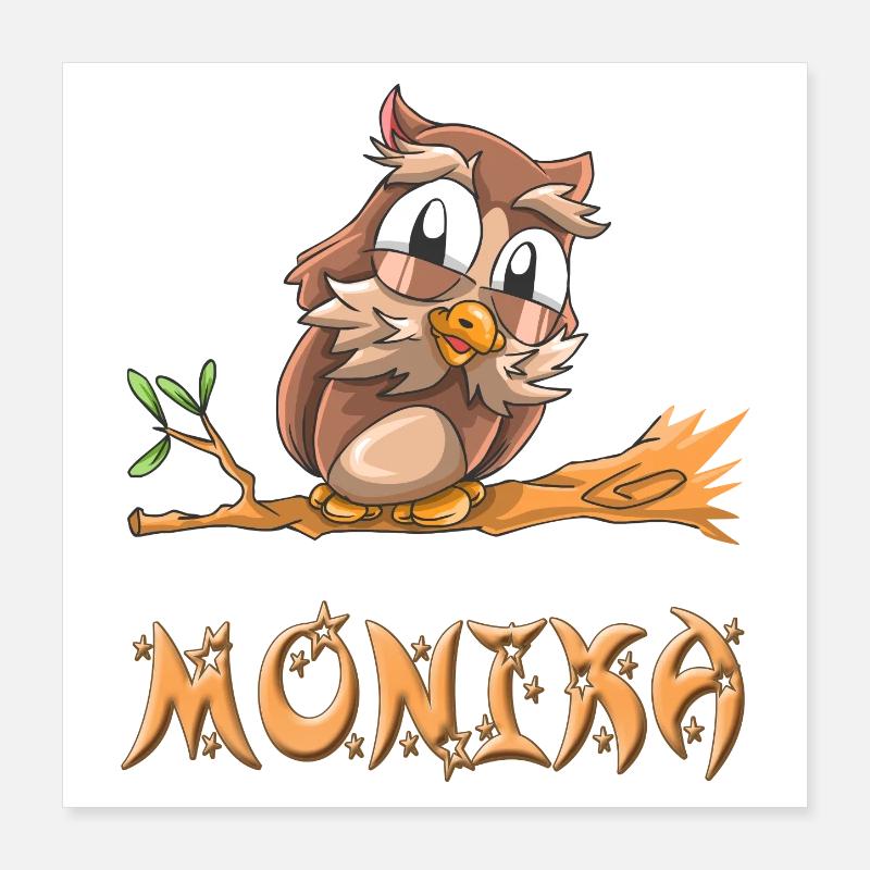 Eule Monika Poster 40x40 cm