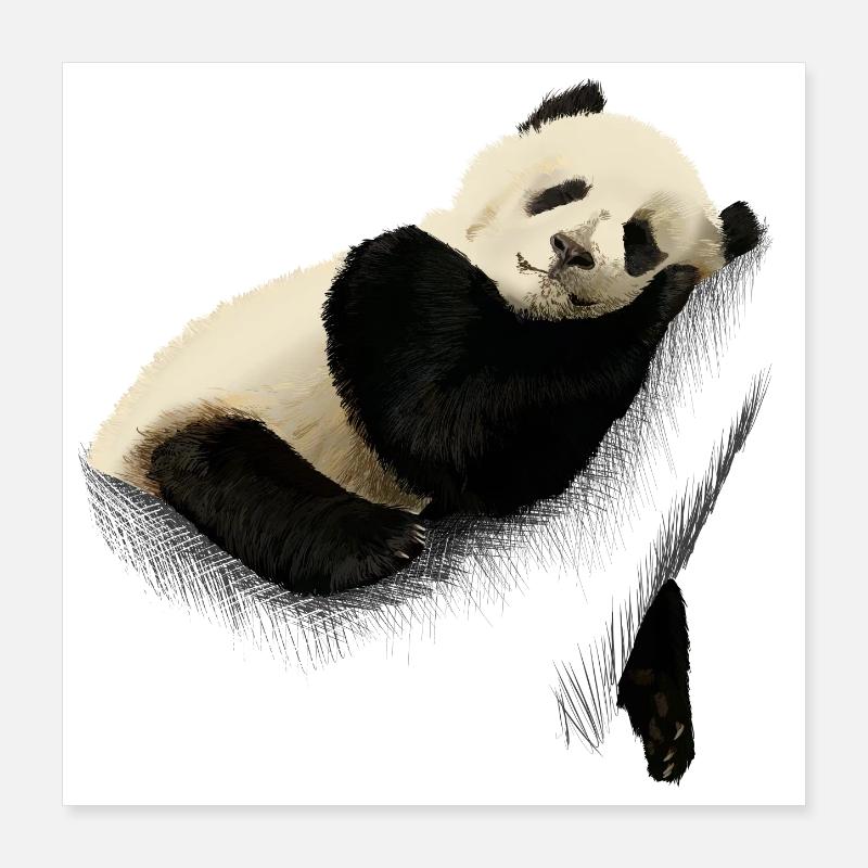 Panda Poster 40 x 40 cm