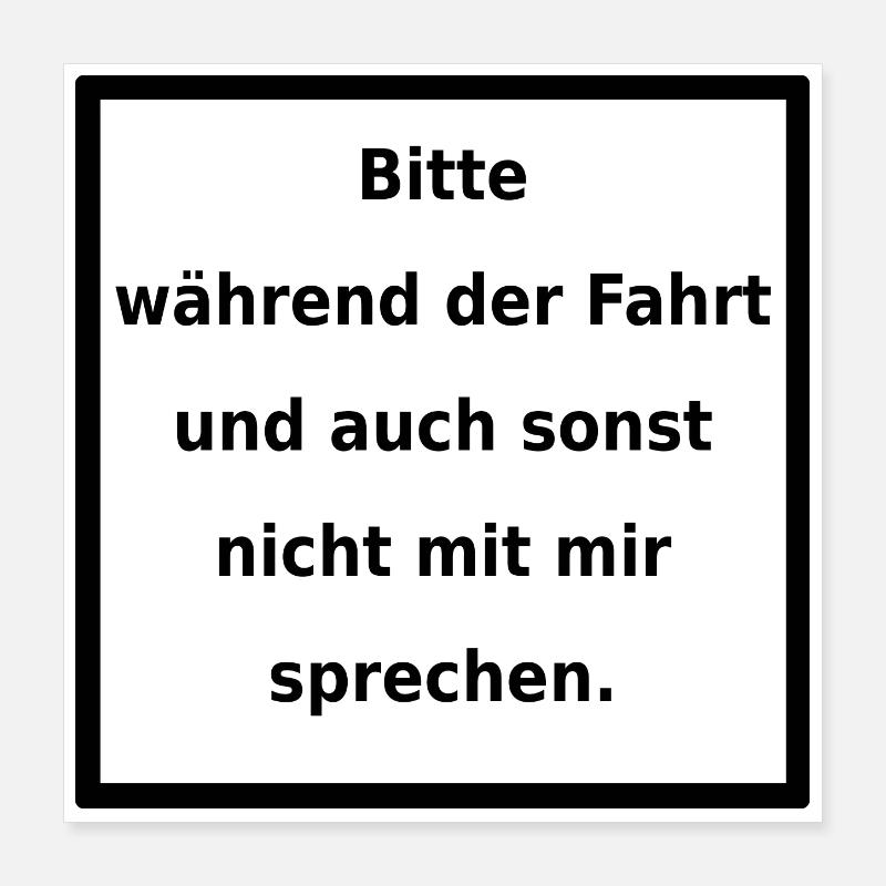 Genereller Warnhinweis. (black) Poster 40x40 cm