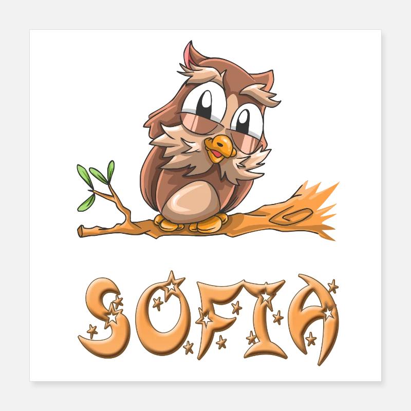 Eule Sofia Poster 40x40 cm