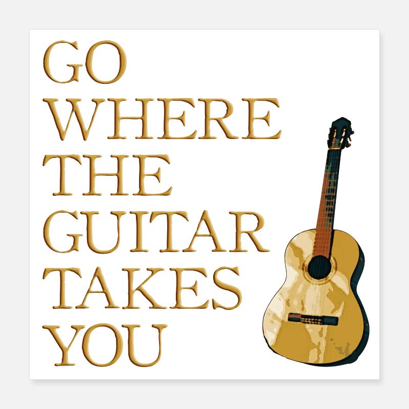 Guitars way Poster 16" x 16" (40x40 cm)
