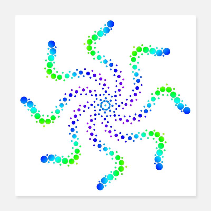 Psychedelisch Poster 40x40 cm