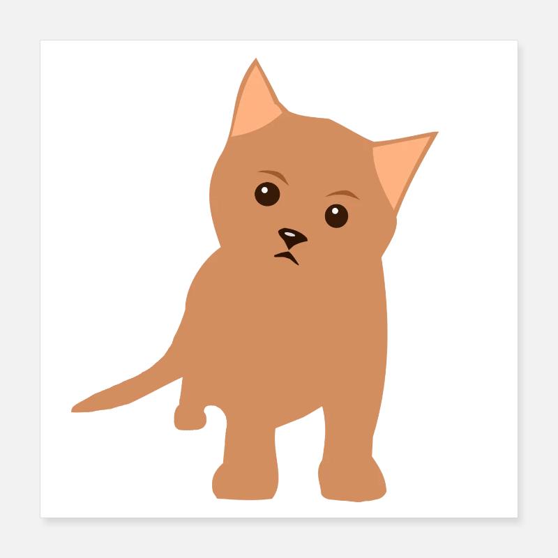 Chaton brun Poster 40 x 40 cm