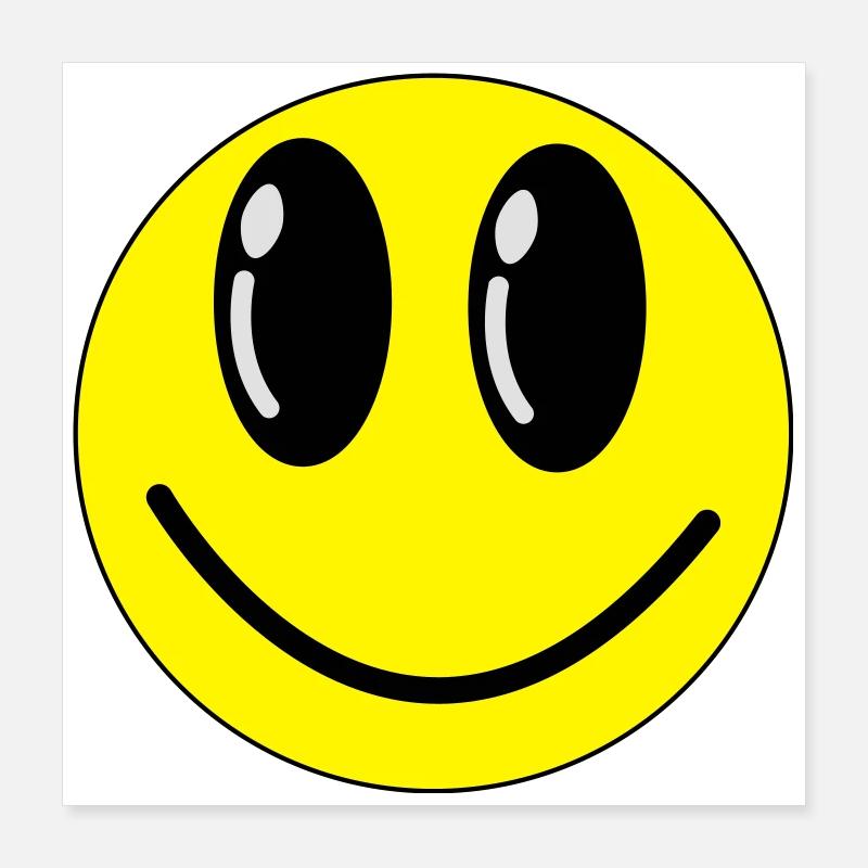 Emote Laugh Grin Smile Gift Idea Happy Poster 16" x 16" (40x40 cm)