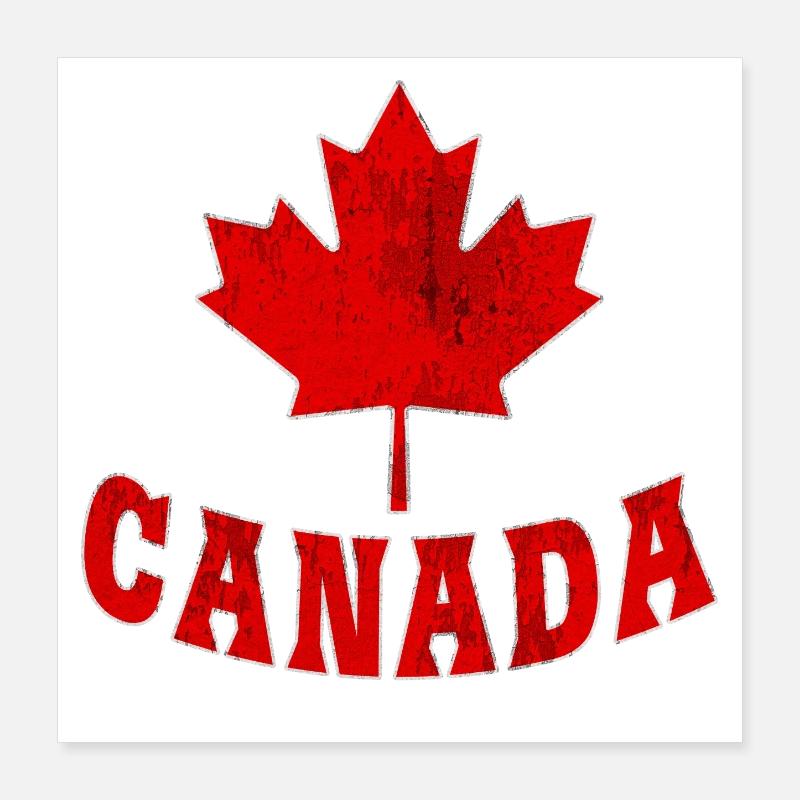 Kanada / Geschenk / Ahornblatt / Geschenkidee Poster 40x40 cm
