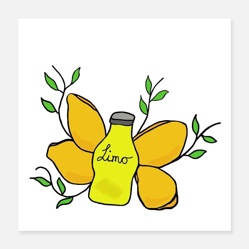 Limonade vintage Poster 40 x 40 cm