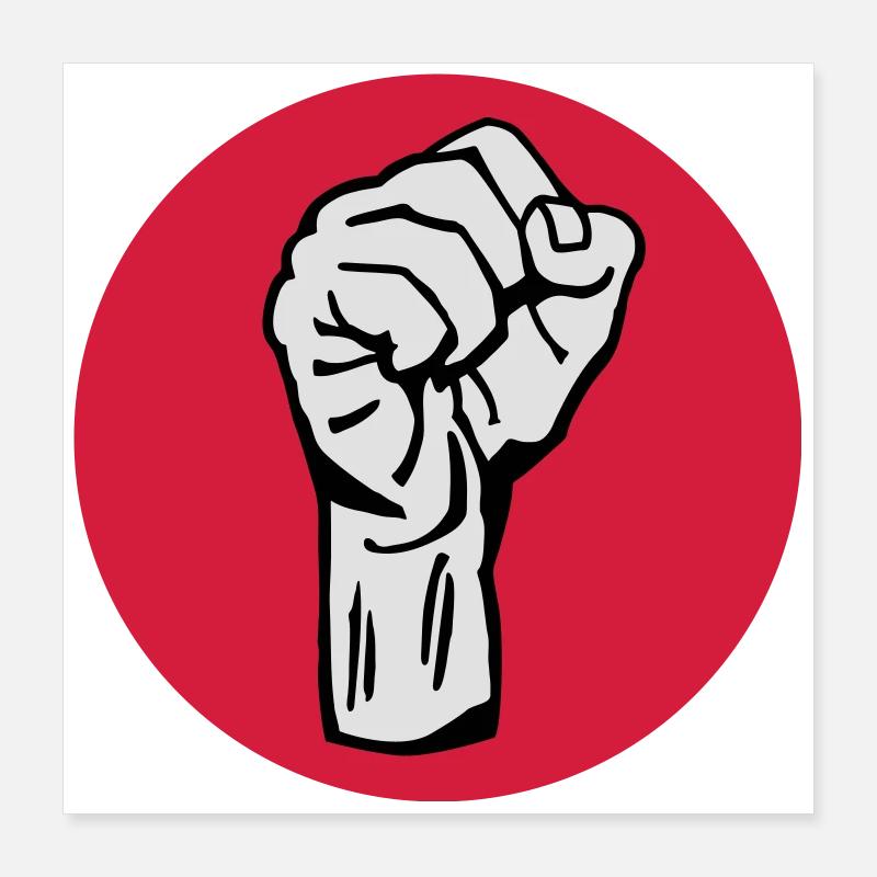 Faust - Protest - Demokratie Poster 40x40 cm