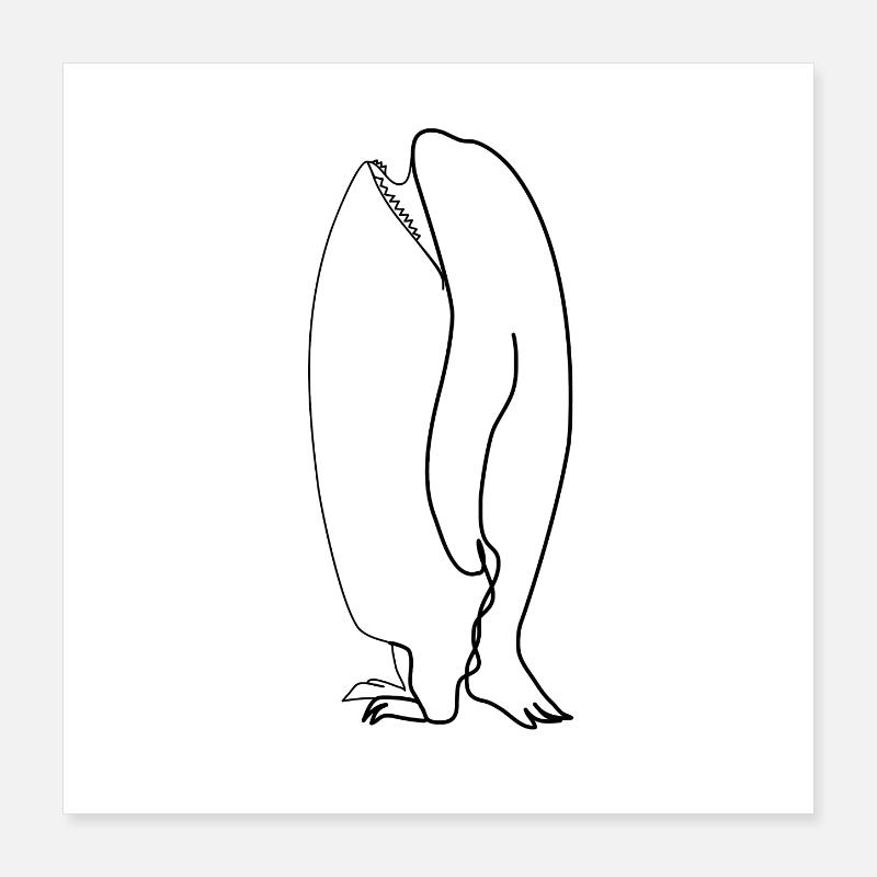 Orca penguin Poster 16" x 16" (40x40 cm)