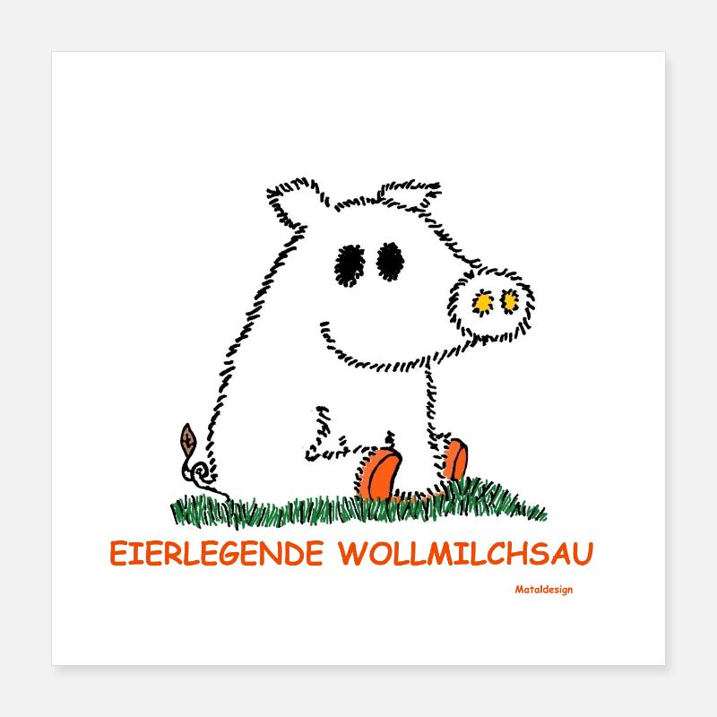 Egg legend Wollmilchsau Poster 16" x 16" (40x40 cm)