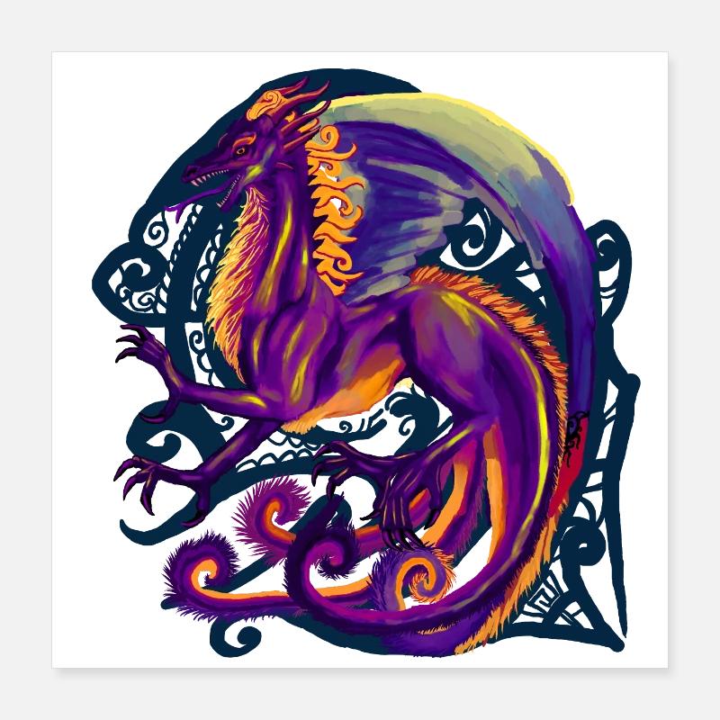 dragon Poster 40 x 40 cm