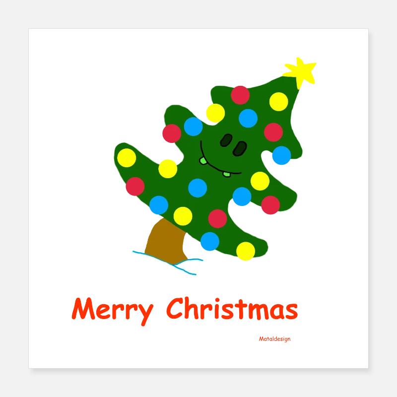 Arbre de Noël / Arbre de Noël Poster 40 x 40 cm