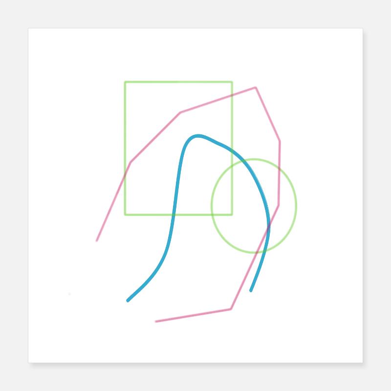 Modèle abstrait Poster 40 x 40 cm