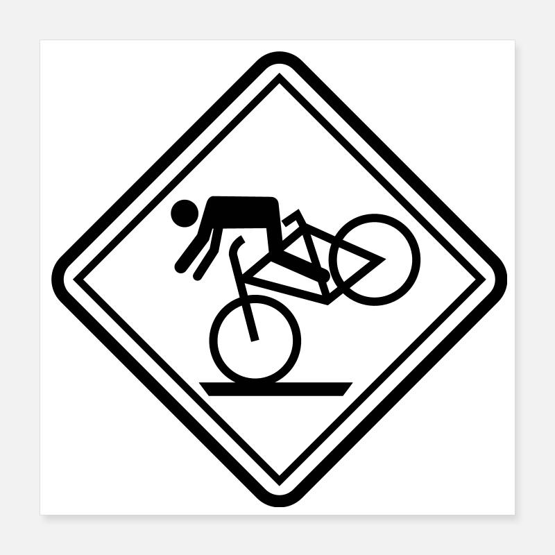 drôle de sport VTT Poster 40 x 40 cm