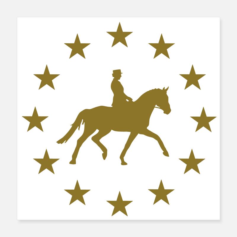 Cavaliers & Étoiles Poster 40 x 40 cm