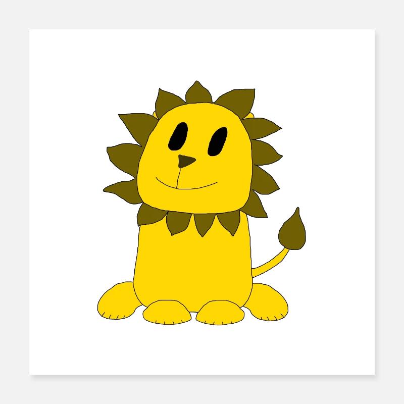 Drôle de Lion Leo Poster 40 x 40 cm