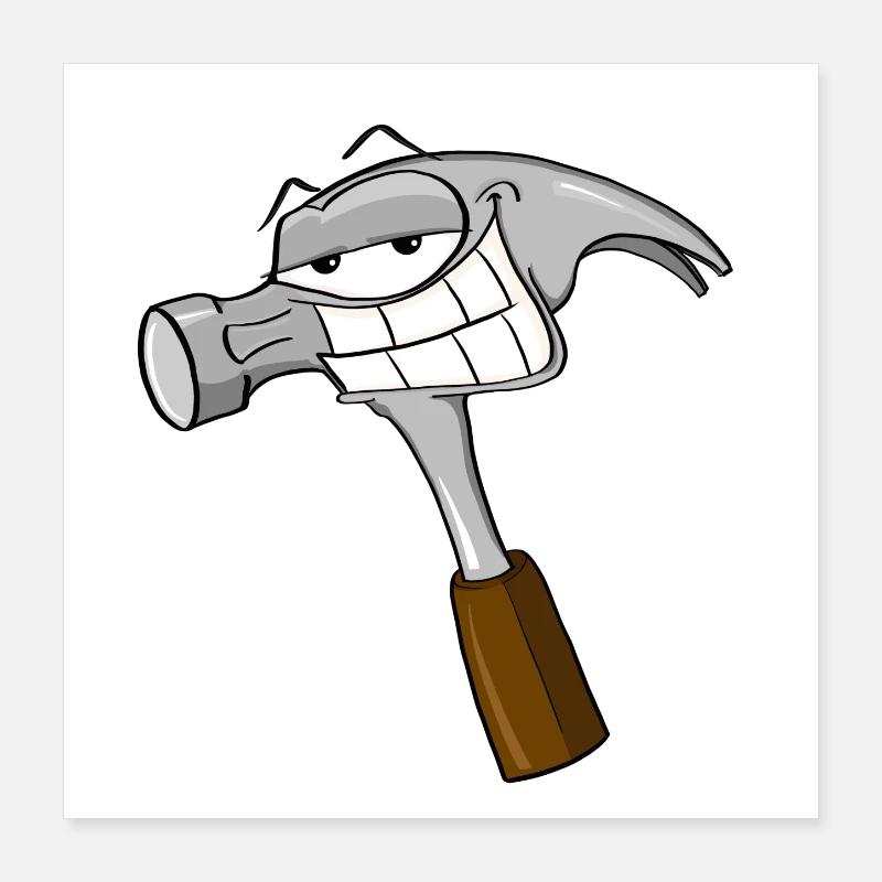 Hammer Tag T-Shirt Poster 40x40 cm