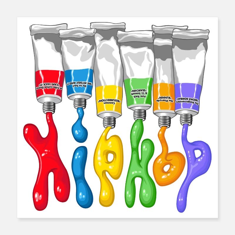 Hip Hop-rør Poster 40x40 cm