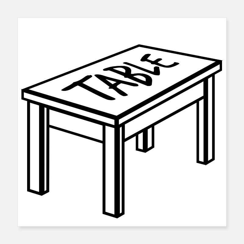 Menuisier Table à manger Bureau Meubles Poster 40 x 40 cm