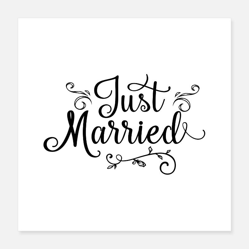 Just Married Poster 40 x 40 cm