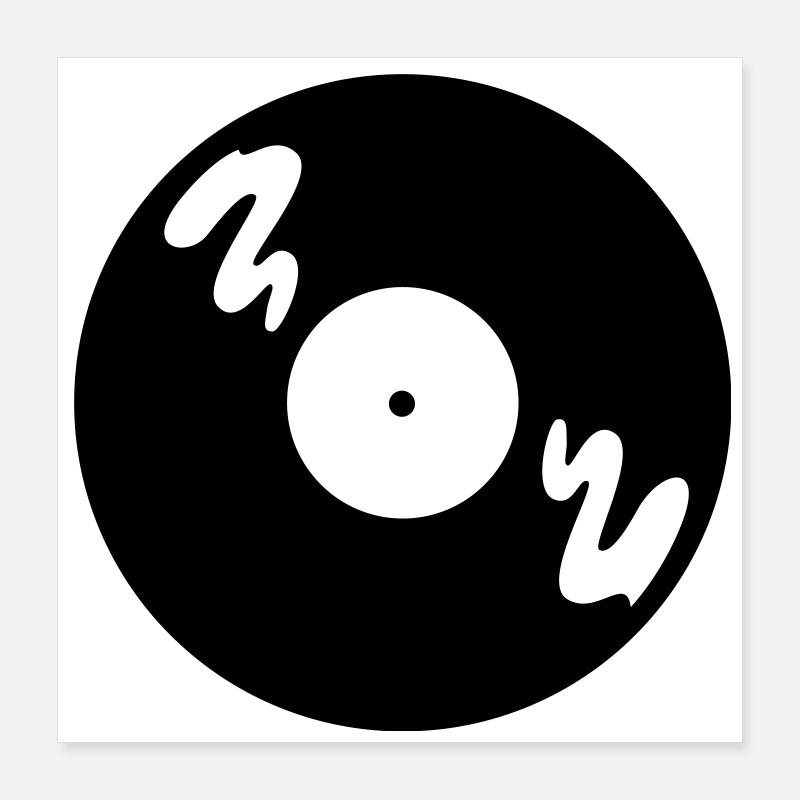 Musik Music Record Poster 40x40 cm