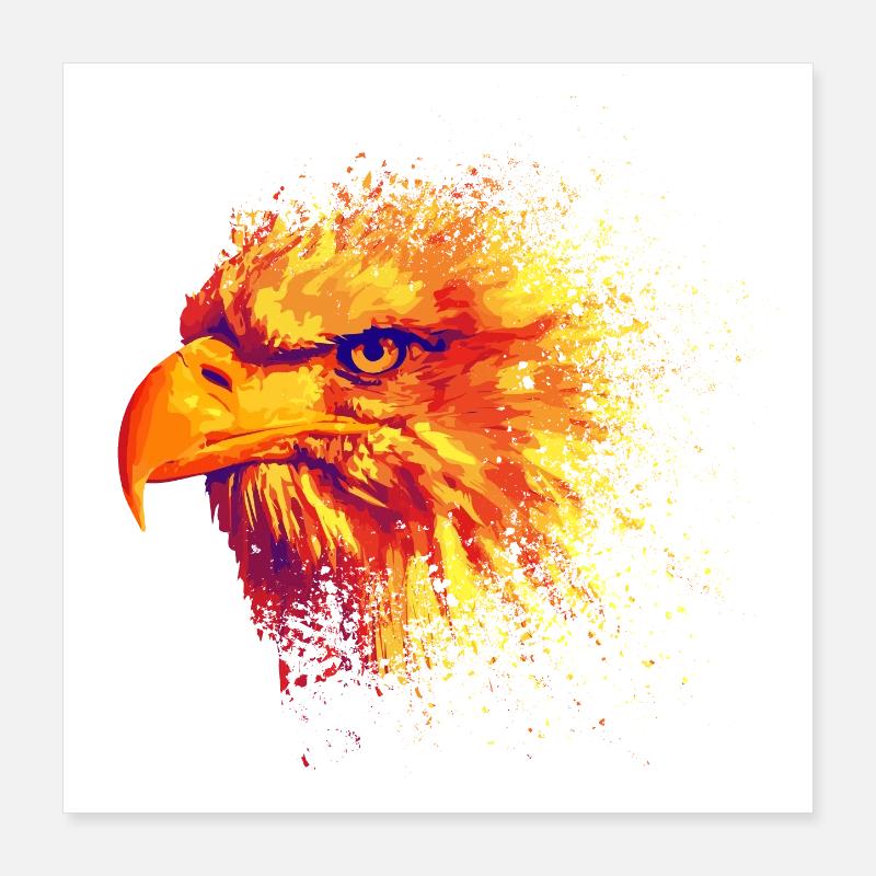 Feuervogel Poster 40x40 cm