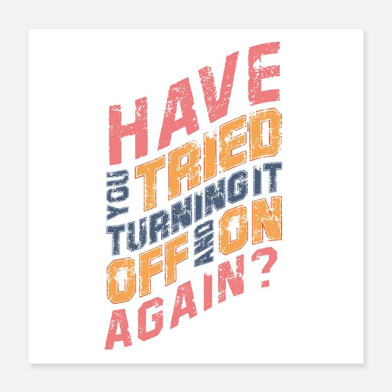 Drôle de dire IT Nerd Geek Computer Humor Poster 40 x 40 cm