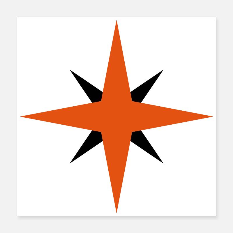 Étoile en étoile Poster 40 x 40 cm