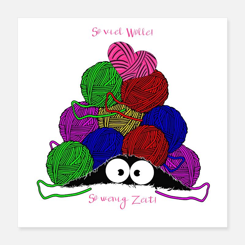 Wolle Poster 40x40 cm