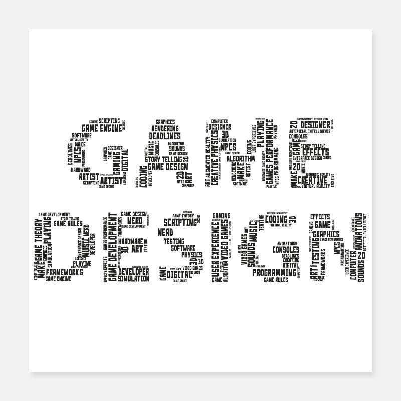 Conception du jeu Poster 40 x 40 cm