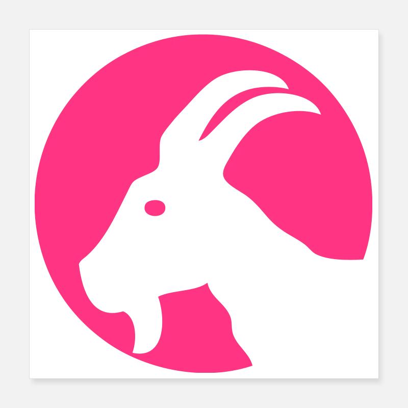 Ziege - Icon Poster 40x40 cm