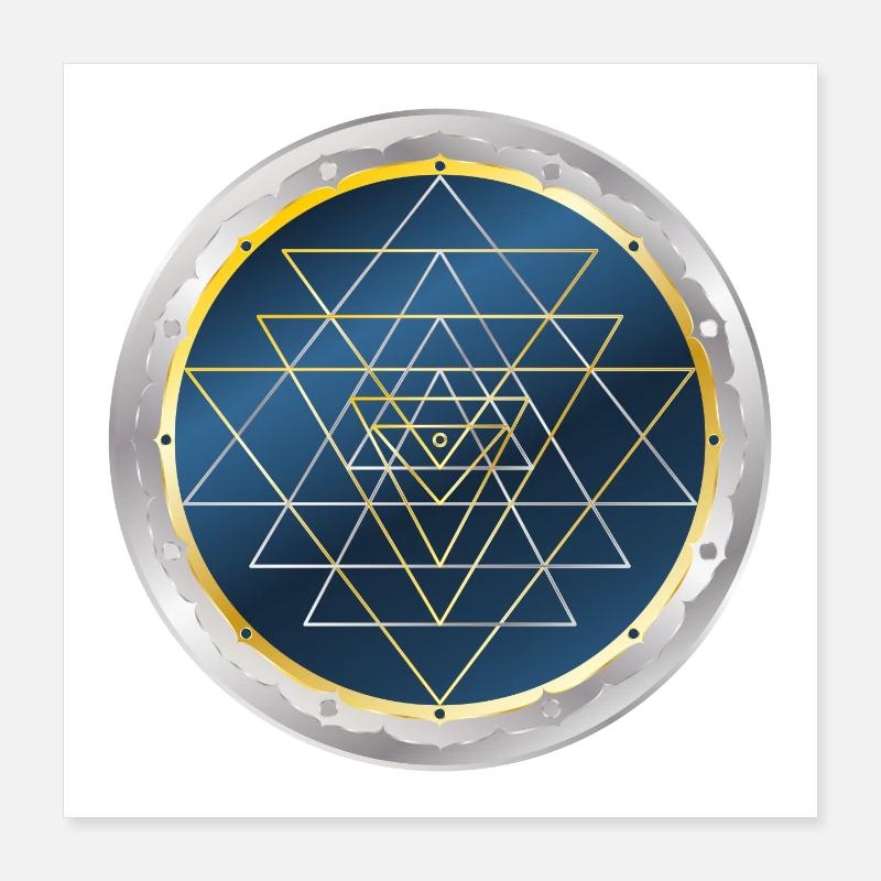 Sri Yantra, Sacred Geometry Poster 16" x 16" (40x40 cm)