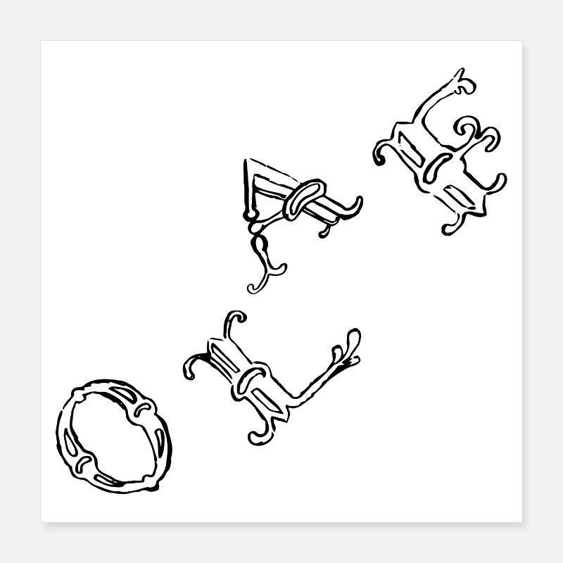 OLAF - Poster 40 x 40 cm - blanc