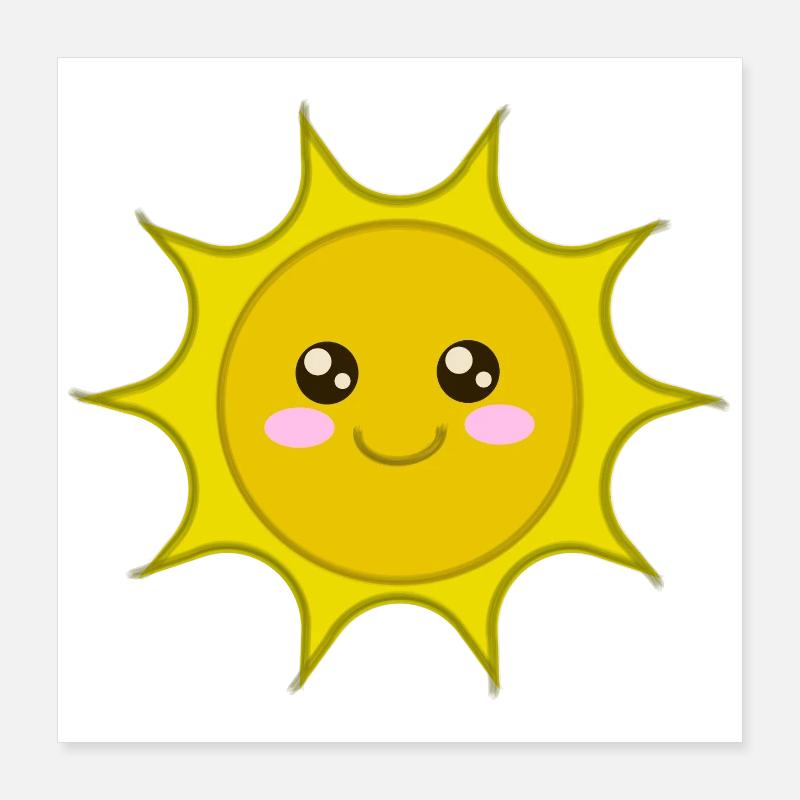 Soleil, mignon mignon soleil, soleil, cool bébé chemise Poster 40 x 40 cm