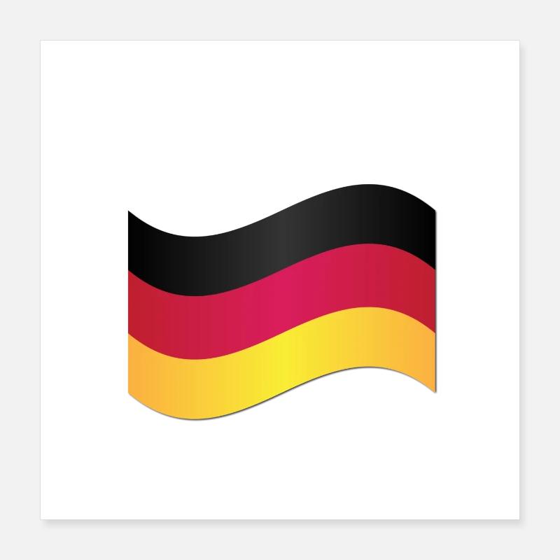 Drapeau allemand Poster 40 x 40 cm